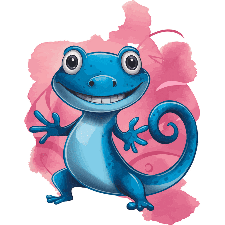 running lizard clipart