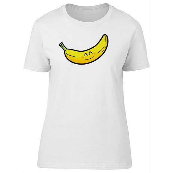 Cute Happy Banana Fruit T-Shirt Women -Image by Shutterstock, Female x-Large