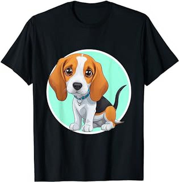 Cute Happy Beagle Puppy Dog Cartoon Dog to Fall in Love TShirt