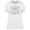 thumbnail image 1 of Cute Happy Butterfly Cartoon T-Shirt Women -Image by Shutterstock, Female x-Large, 1 of 2