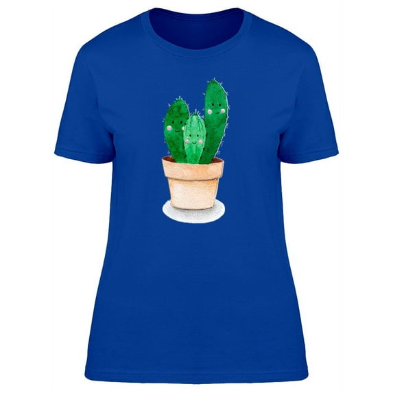 Cute Happy Cactuses In A Pot Tee Women's -Image by Shutterstock