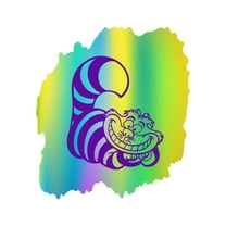 Cute Happy Cartoon Cat Watercolor Wall Design Wall Art Sticker Designs Vinyl Stickers For Home House Walls Rooms Windows Bedroom Decoration Size (20x20 inch)