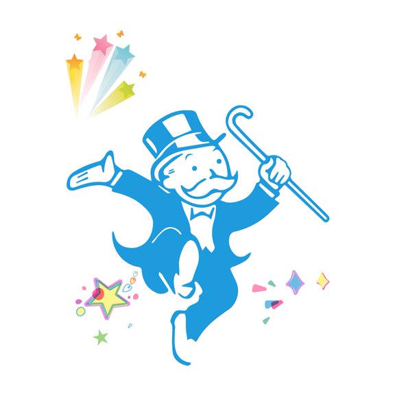 Cute Happy Cartoon Magician Kids Room Design Wall Art Sticker Designs Vinyl Stickers For Home House Walls Rooms Windows Bedroom Decoration Size (26x26 inch)