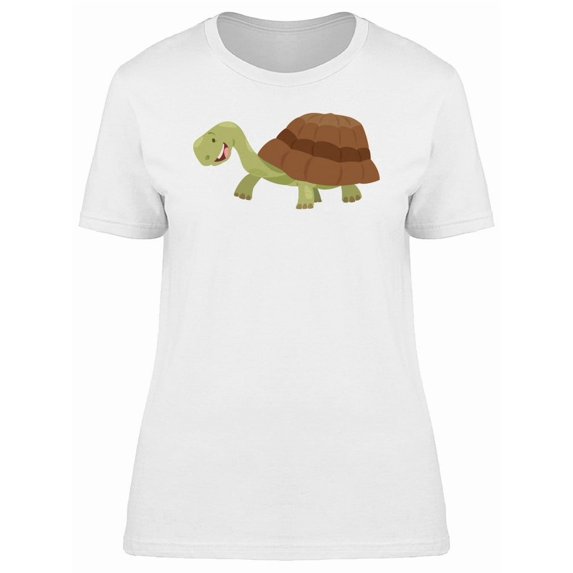 Cute Happy Cartoon Turtle Tee Women's -Image by Shutterstock