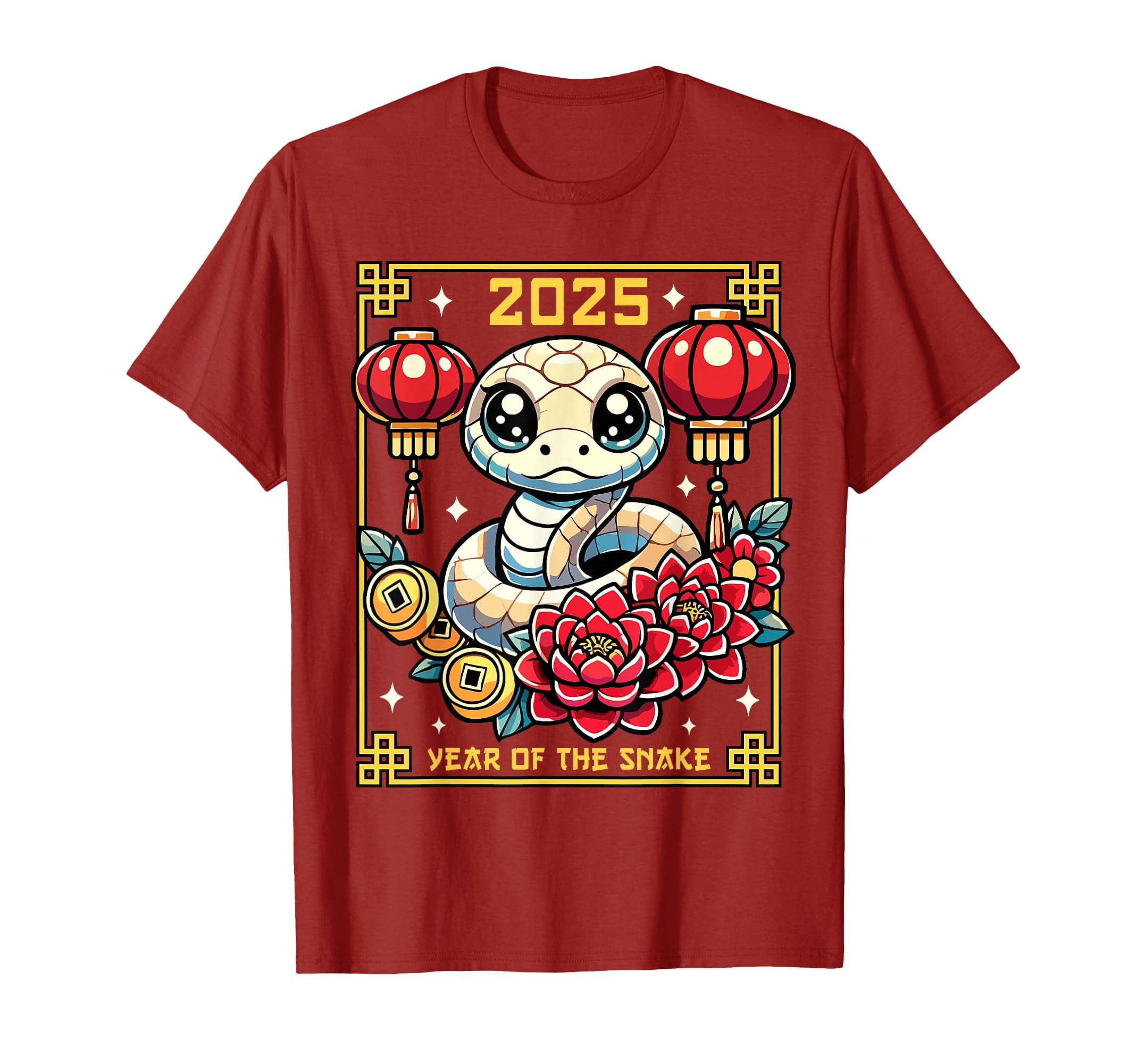Cute Happy Chinese New Year of the Snake 2025 Lunar Zodiac TShirt