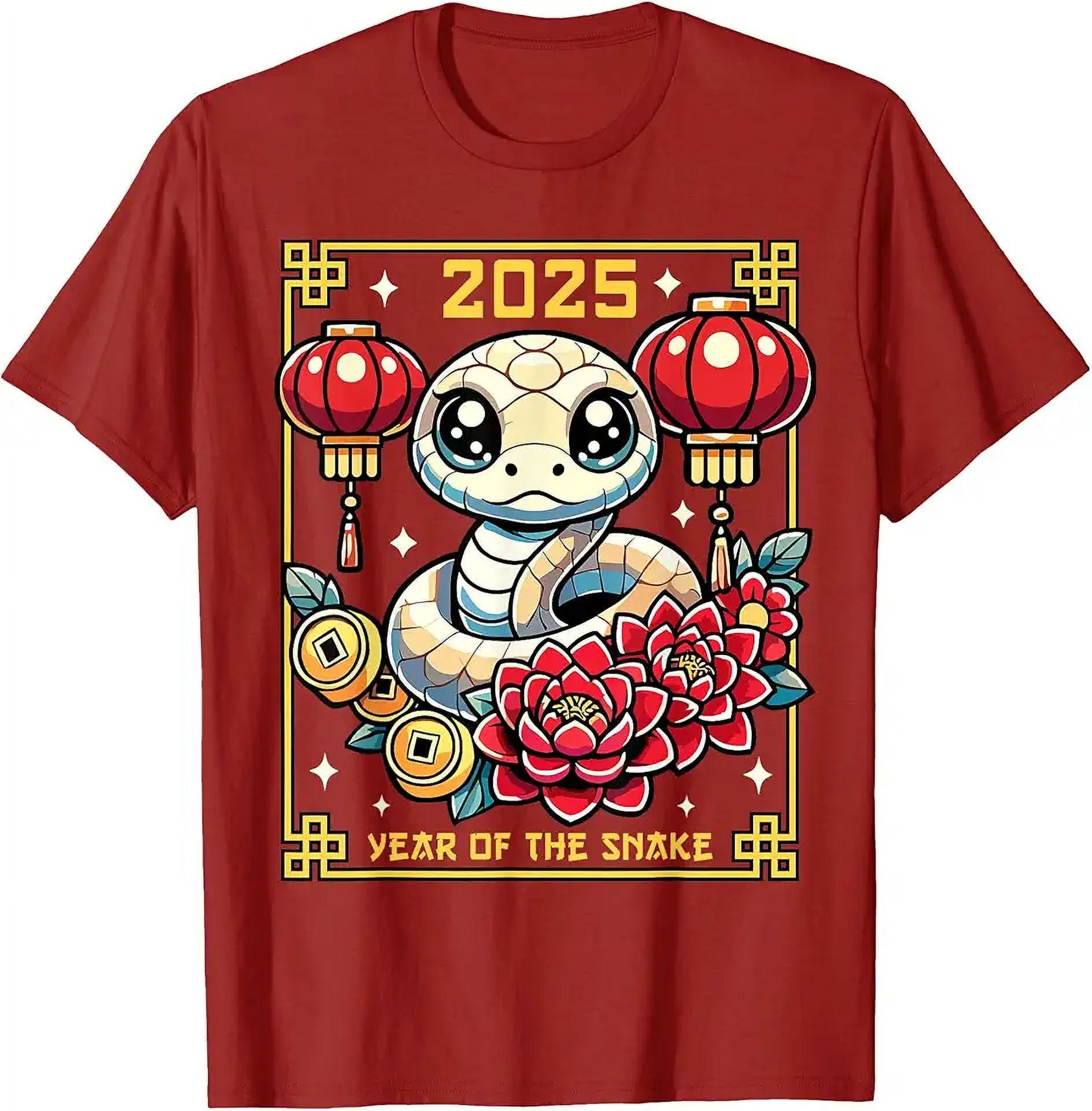 Cute Happy Chinese New Year of the Snake 2025 Lunar Zodiac TShirt