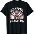 thumbnail image 1 of Cute Happy Easter Leopard Rainbow Easter Bunny Easter Eggs T-Shirt, 1 of 4