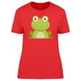 thumbnail image 1 of Cute Happy Frog Doodle Cartoon T-Shirt Women -Image by Shutterstock, Female x-Large, 1 of 2