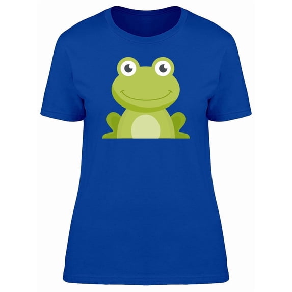 Cute Happy Frog Doodle Cartoon Tee Women's -Image by Shutterstock
