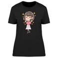 thumbnail image 1 of Cute Happy Girl Cartoon Tee Women's -Image by Shutterstock, 1 of 2
