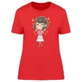 thumbnail image 1 of Cute Happy Girl Cartoon Tee Women's -Image by Shutterstock, 1 of 2