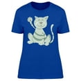 thumbnail image 1 of Cute Happy Gray Cartoon Kitten T-Shirt Women -Image by Shutterstock, Female Medium, 1 of 2
