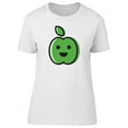 thumbnail image 1 of Cute Happy Green Apple Doodle T-Shirt Women -Image by Shutterstock, Female Small, 1 of 4