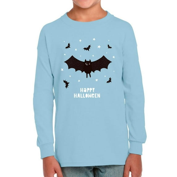 Cute Happy Halloween Bats Long Sleeve Toddler -Image by Shutterstock, 4 Toddler