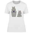 thumbnail image 1 of Cute Happy Hippos Cartoon T-Shirt Women -Image by Shutterstock, Female XX-Large, 1 of 2