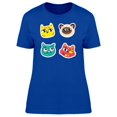 thumbnail image 1 of Cute Happy Kitten Doodles T-Shirt Women -Image by Shutterstock, Female Large, 1 of 2