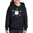 thumbnail image 1 of Cute Happy Lama Face Hoodie Juniors -Image by Shutterstock,  Small, 1 of 4