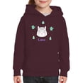 thumbnail image 1 of Cute Happy Lama Face Hoodie Juniors -Image by Shutterstock,  x-Large, 1 of 4