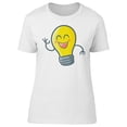 thumbnail image 1 of Cute Happy Light Bulb Tee Women's -Image by Shutterstock, 1 of 2