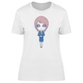 thumbnail image 1 of Cute Happy Office Lady Cartoon Tee Women's -Image by Shutterstock, 1 of 2