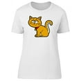 thumbnail image 1 of Cute Happy Orange Kitten Cartoon T-Shirt Women -Image by Shutterstock, Female x-Large, 1 of 2
