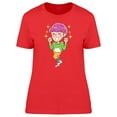 thumbnail image 1 of Cute Happy Person Cartoon T-Shirt Women -Image by Shutterstock, Female x-Large, 1 of 2