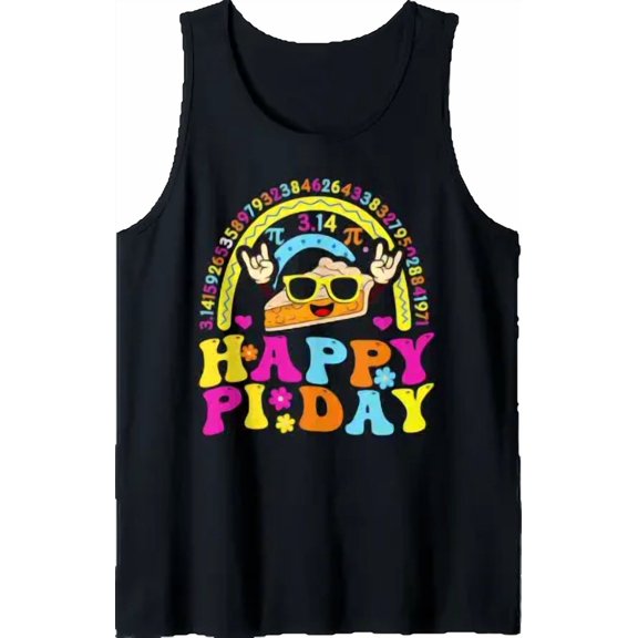 Cute Happy Pi Day Math Teacher Mathematics Lover Tank Top Size S-3XL