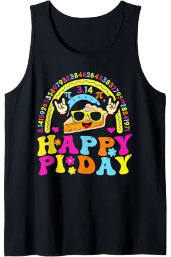 Cute Happy Pi Day Math Teacher Mathematics Lover Tank Top Size S-3XL