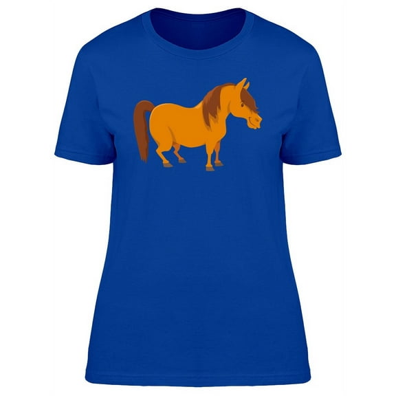 Cute Happy Pony Cartoon T-Shirt Women -Image by Shutterstock, Female Large