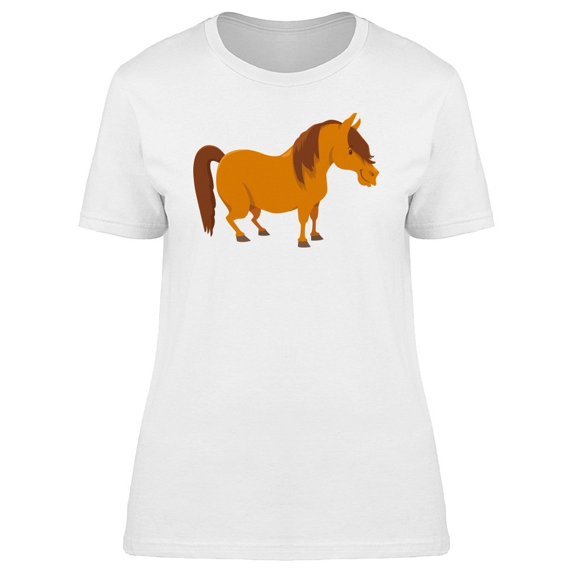 Cute Happy Pony Cartoon Tee Women's -Image by Shutterstock