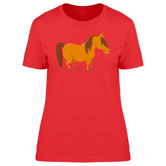 Cute Happy Pony Cartoon Tee Women's -Image by Shutterstock