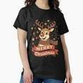 thumbnail image 1 of Cute Happy Reindeer Christmas For Your Fun Holiday Winter Celebrations G22960 Unisex T-Shirt, Up to Size 5XL, 1 of 2
