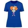 thumbnail image 1 of Cute Happy School Girl Cartoon Tee Women's -Image by Shutterstock, 1 of 2