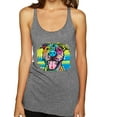 thumbnail image 1 of Cute Happy Smiling Dog Dean Russo Rainbow Pitbull | Womens Dog Lover Premium Tri-Blend Racerback Tank Top, Premium Heather, Large, 1 of 4