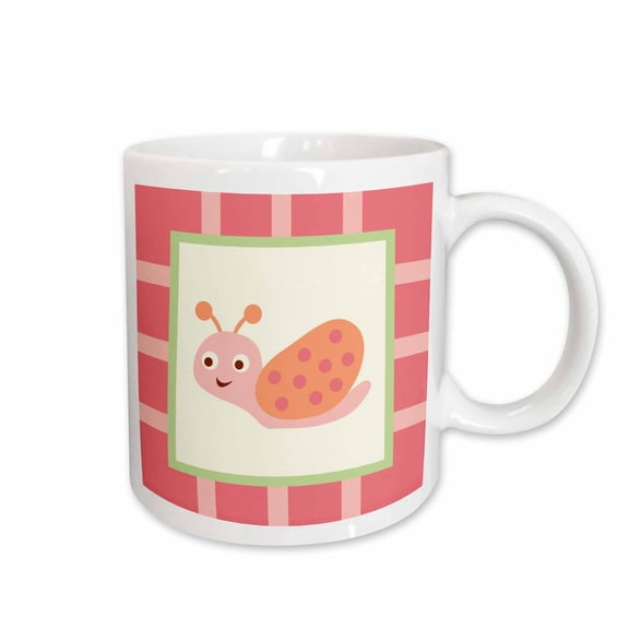 3drose, Cute Happy Snail- Whimsical Art, 11oz Mug