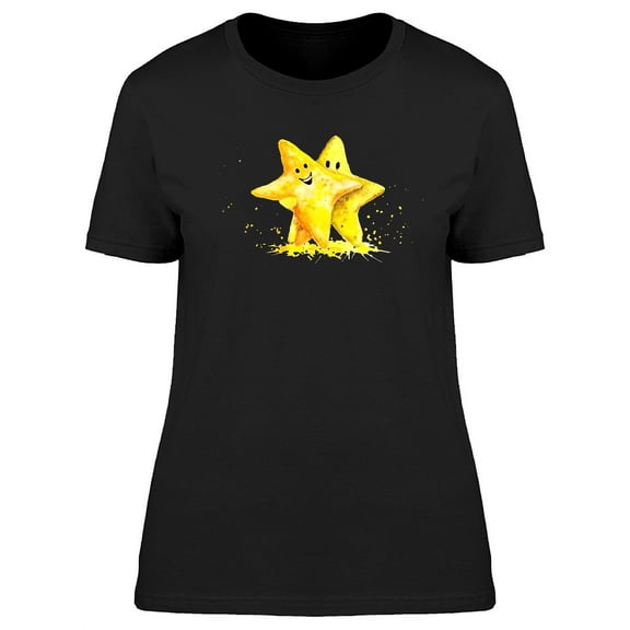 Cute Happy Stars Dancing T-Shirt Women -Image by Shutterstock, Female Large