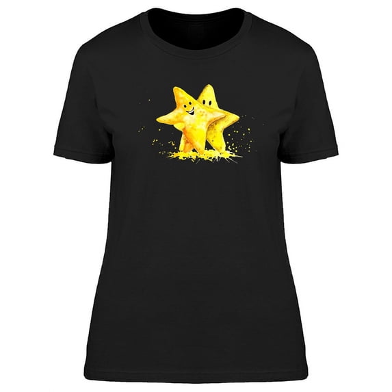 Cute Happy Stars Dancing T-Shirt Women -Image by Shutterstock, Female XX-Large