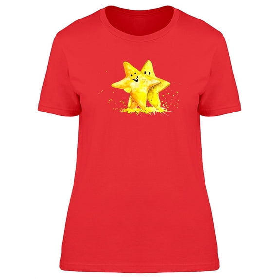 Cute Happy Stars Dancing T-Shirt Women -Image by Shutterstock, Female x-Large