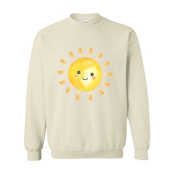 Cute Happy Sun Sunshine Summer Kawaii Face Smiling Graphic Sweatshirt, for men & women, up to size 5XL