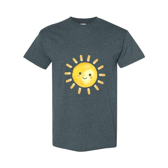 Cute Happy Sun Sunshine Summer Kawaii Face Smiling Graphic T-Shirt, for men & women, up to size 5XL