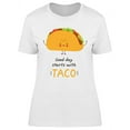 thumbnail image 1 of Cute Happy Taco T-Shirt Women -Image by Shutterstock, Female Medium, 1 of 2