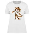 thumbnail image 1 of Cute Happy Tiger Cartoon T-Shirt Women -Image by Shutterstock, Female x-Large, 1 of 2