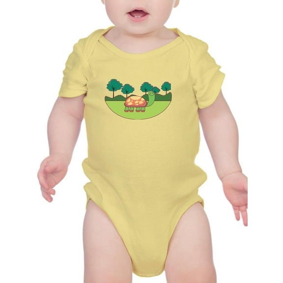 Cute Happy Tortoise Cartoon Bodysuit Infant -Image by Shutterstock,  24 Months