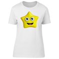thumbnail image 1 of Cute Happy Yellow Twinkle Star T-Shirt Women -Image by Shutterstock, Female Large, 1 of 2