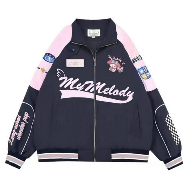 Cute Harajuku Sanrio Cinnamon Roll Inspired Race Track Jacket | Sanrio ...