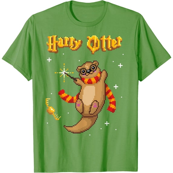 Cute Harry Otter Parody Funny Softystyle Unisex T-Shirt,Lime Color,Size 5-6T