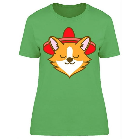 Cute Hat On A Corgi T-Shirt Women -Image by Shutterstock, Female XX-Large