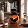 thumbnail image 1 of Cute Hat Wearing Pumpkin Resin Figurine Set, Spooky Tabletop Ornament, Minimalist European Style Decor for Halloween Living Room Shelf Indoor Holiday Party Display, 1 of 7