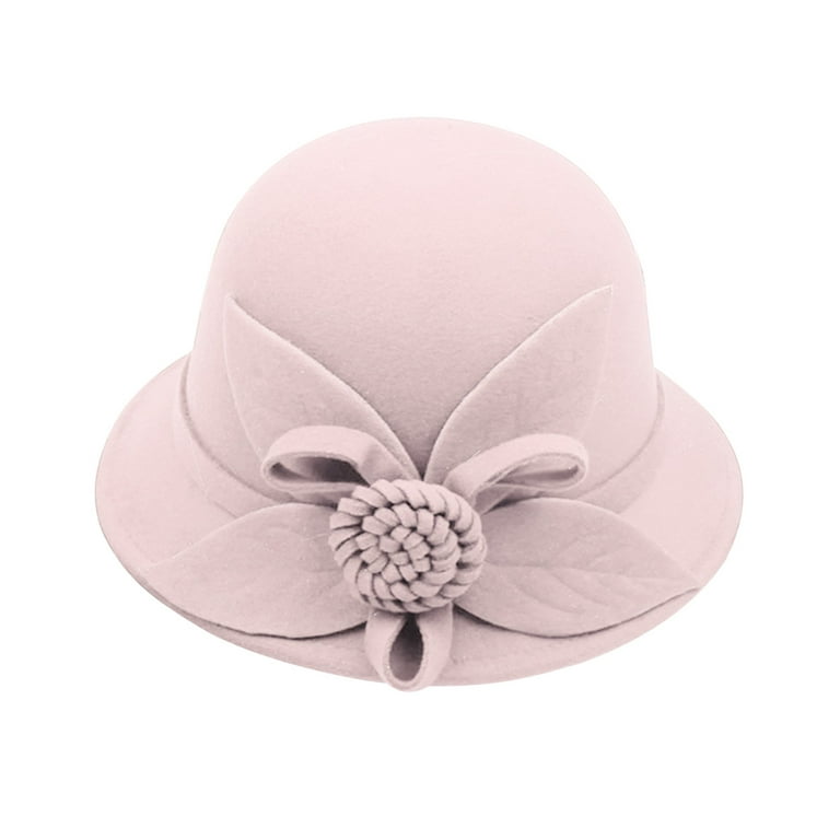 Cute Hats for Women Women'S Autumn And Winter Flowers Round Top Casual  Fisherman'S Basin Cap Small Bowler Hat Hat Ladies