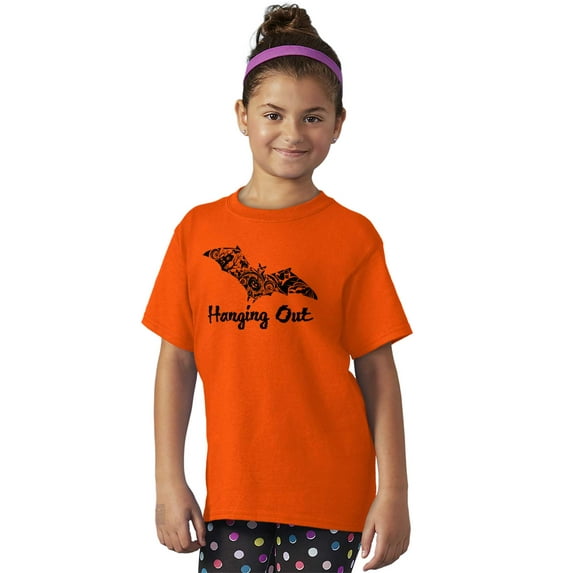 Cute Haunted House Halloween Bat Crewneck T Shirts Boy Girl Teen Brisco Brands M